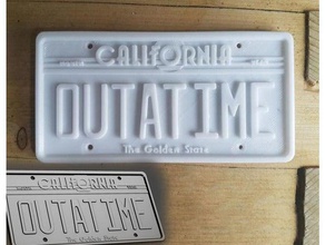 back future 'outatime' licence plate props back future delorean dmc-12 doc licence plate marty marty mcfly outatime prop
