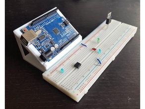 arduino uno breadboard stand electronics diy programming 3d print model - Mito3D