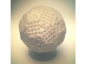 fraktal Tel topu koni standı matematik sanatı 3d sanat top katmanlı katmanlar mandelbulb küre dur 3d print model - Mito3D