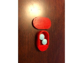 portachiavi portapillole 2 l'aspirina 81mg i contenitori asa keychain pillola contenitore 3d print model - Mito3D