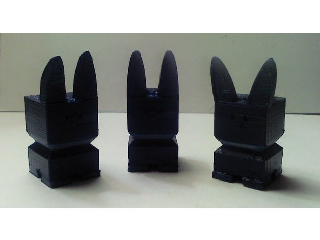 cali rabbit - calibration animals benchmark bunny calibrate cube rabbits test 3D print model - Mito3D
