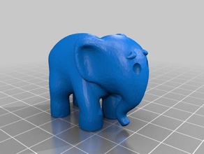 carino elephant occhi sopracciglia simili polpo animali elefante ksmith624 3d print model - Mito3D