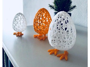 wireframe easter egg decor decoration modern simple 3d print model - Mito3D