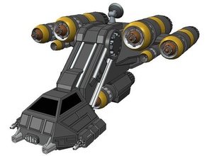 wc privateer - orion-class gunboat 3d printing pc game scifi spaceship starfighter wing commander 3d print model - Mito3D