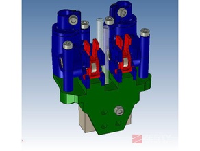 montare 2 nimbles ciclopi chimera+ aqua Stampante 3d parti l'adattatore chimera ciclope e3d estrusore agile zesty aggiornamento 3d print model - Mito3D
