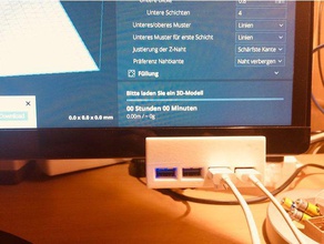 pince à surveiller hub usb3 ordinateur la moniteur lcd usb cas 3d print model - Mito3D