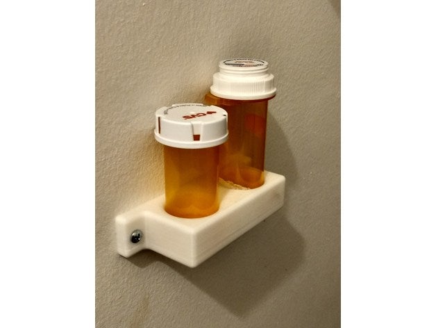 bouteille d'ordonnance de l'étagère l'organisation la prescription étagère 3D print model - Mito3D
