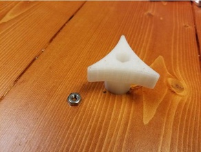 triangular thumb screw knob w 8 nut holder hand tools thumbscrew 3d print model - Mito3D