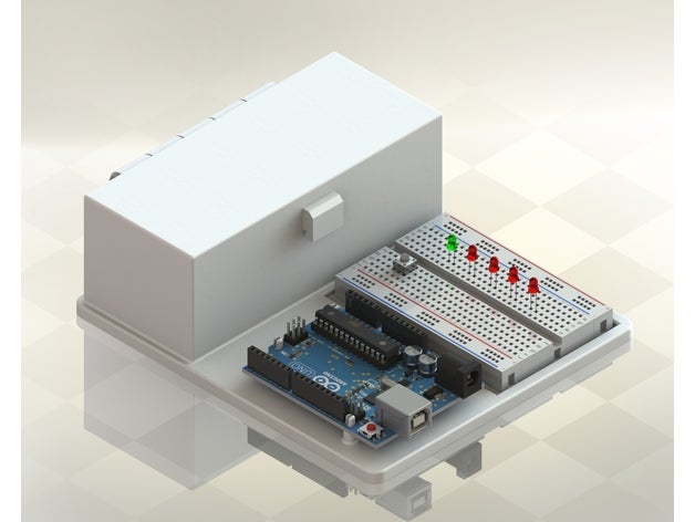 arduino-uno project tray electronics arduino uno breadboard 3D print model - Mito3D