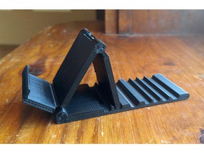 1 piece folding phone stand v1 print place mobile 3d print model - Mito3D