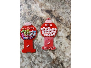 gumball machine keychain zipper pull keychains anet a8 dual color single nozzle 3d print model - Mito3D
