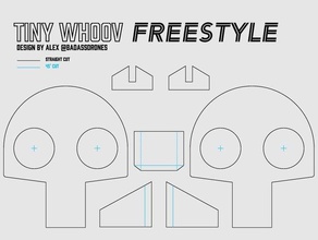 tinywhoov - v2 freestyle frame hobby badassdrones depron diydrones fpv hovercraft microquads tinywhoop tiny whoop whoov 3d print model - Mito3D