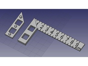 l praça 9 cm ferramentas manuais de desenho hobby medida ferramenta medição as madeira 3d print model - Mito3D