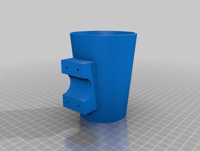 cup holder bike handlebar 3d printer accessories 3d print model - Mito3D