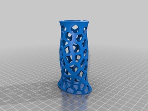 voronoi burgulu vazo 3d baskı 3d print model - Mito3D