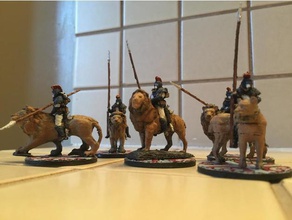 leonine 10 -15 modelleri 28 mm süvari ölüm binici imparatorluk Muhafızları aslan Roma rough rider 3d print model - Mito3D