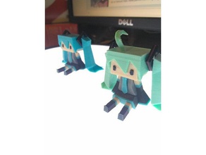 tiny boxy miku people anime hatsune 3d print model - Mito3D