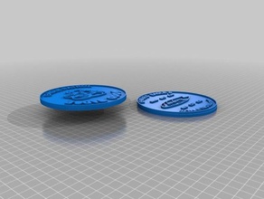eagle patrol coin 3d printing boy scouts woodbadge 3d print model - Mito3D