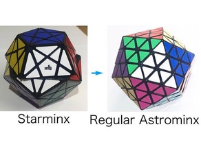 regolare astrominx modificato starminx i puzzle 3d print model - Mito3D