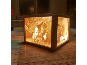 cube lithophanie pour 150x1125x16 decor 3d print model - Mito3D
