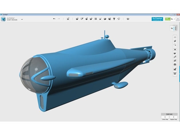 subnautica cyclops Requisiten U-Boot 3D print model - Mito3D