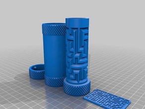 cylindre labyrinthe modèle 1 puzzles 3dfabxyz le openscad de puzzle scad 3d print model - Mito3D