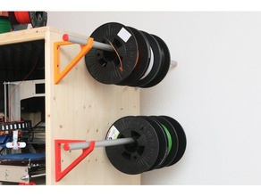 Wand-spool-Halter 3d Drucker Zubehör 20mm Stange spool spool-Halter Wand die Wandmontage 3d print model - Mito3D