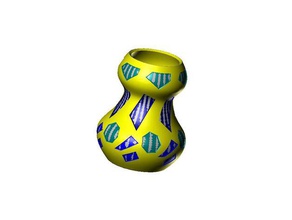 random cut bow vase household 3d print model - Mito3D