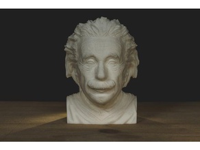 albert einstein busto lite sem ombros esculturas do 3d print model - Mito3D