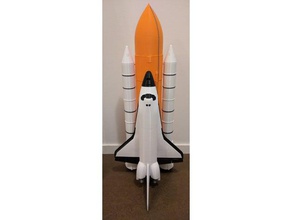 la lanzadera de espacio multicolor vehículos refuerzo nasa el cohete 3d print model - Mito3D
