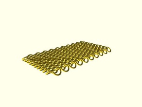 parametric chain mail 3d printing tests armor armour chainmail clothing fabric medieval openscad textile 3d print model - Mito3D