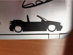 vw golf Cabrio yan çok hoş bir özellik araç cabrio dönüştürülebilir volkswagen 3d print model - Mito3D
