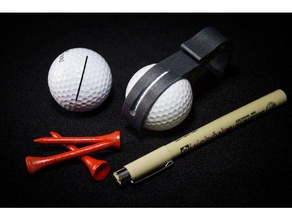 golf ball belt clip remix sport & outdoors marker tee 3d print model - Mito3D
