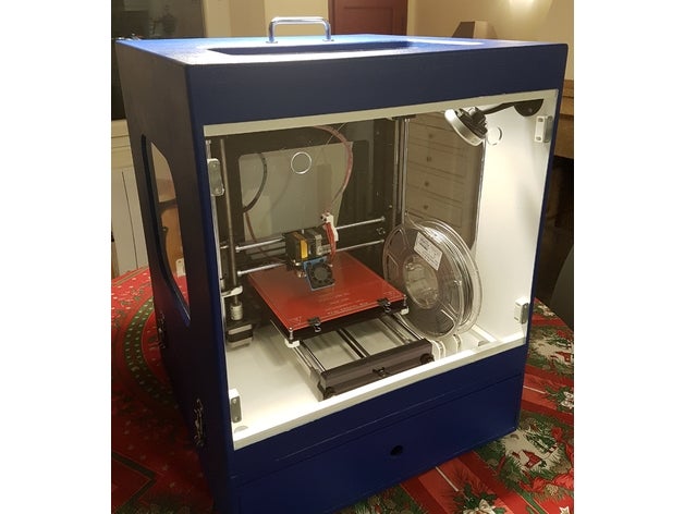 geeetech prusa i3 pro b cabinet caisse protection et transport 3d printing caisson thermique enclosure 3D print model - Mito3D