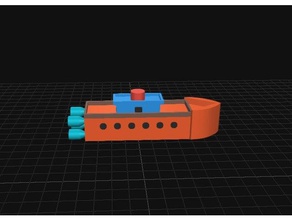 space square boat models ark engine ship 3d print model - Mito3D