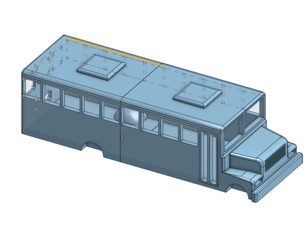 model okul otobüsü araç otobüs 3D print model - Mito3D