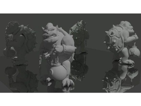bowser Figur Kunst junge cool Abbildung mario statue 3d print model - Mito3D