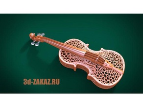 violino design de voronoi remix arte da matemática 3d print model - Mito3D