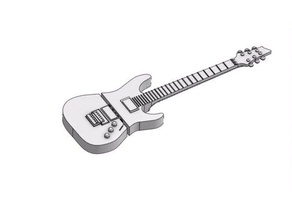 usb personalizzate il costume chitarra caso di 3d print model - Mito3D
