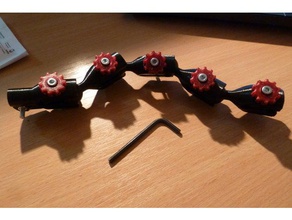 flexible arm tighten wheels hand tools holder screw tightener 3d print model - Mito3D