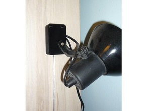 montato a parete, interruttore di tiro caso lampada office titolare la tirante 3d print model - Mito3D