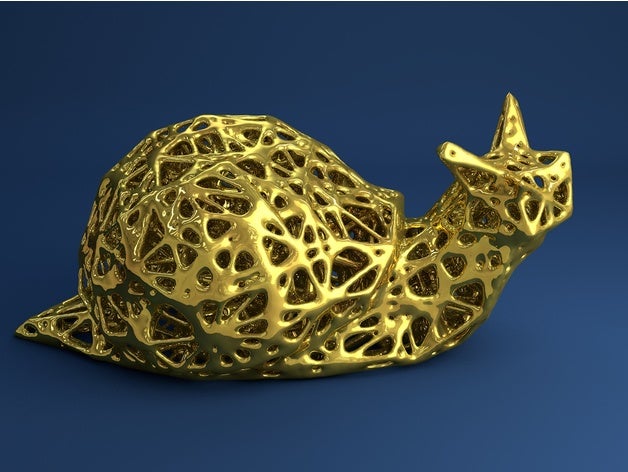 Schnecke voronoi-Stil Tiere 3d-voronoi - voronoi 3D print model - Mito3D