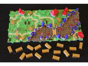 rifraf 3d carcassonne minas de oro la mini expansión juegos y juguetes boardgame las baldosas 3d print model - Mito3D