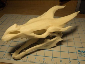dragão caveira skyrim ampliada esculturas crânio 3d print model - Mito3D