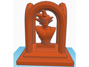 goku trophy sculptures anime bust dragon ball z dragonball impractical hairstyle manga statue 3d print model - Mito3D