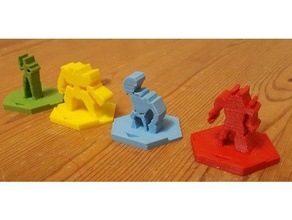 steel arena friday night robot fight - meeples toy & game accessories boardgame meeple tabletop 3d print model - Mito3D