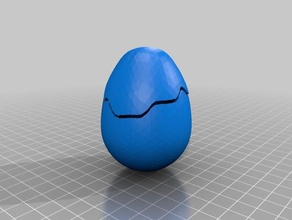 egg 2 models broken broken-egg 3d print model - Mito3D