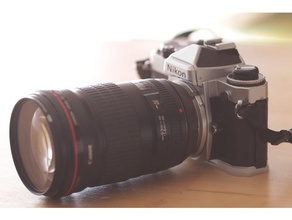 canon ef, nikon f de conversion bague ef-objectif f-caméra la caméra reflex numérique l'adaptateur appareil photo ef-mont f-mount makro 3d print model - Mito3D