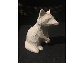 mapache low-poly a los animales 3d print model - Mito3D