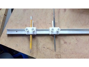 beam compass - trammel hand tools compasses dividers drawing tool 3d print model - Mito3D